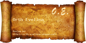 Orth Evelina névjegykártya